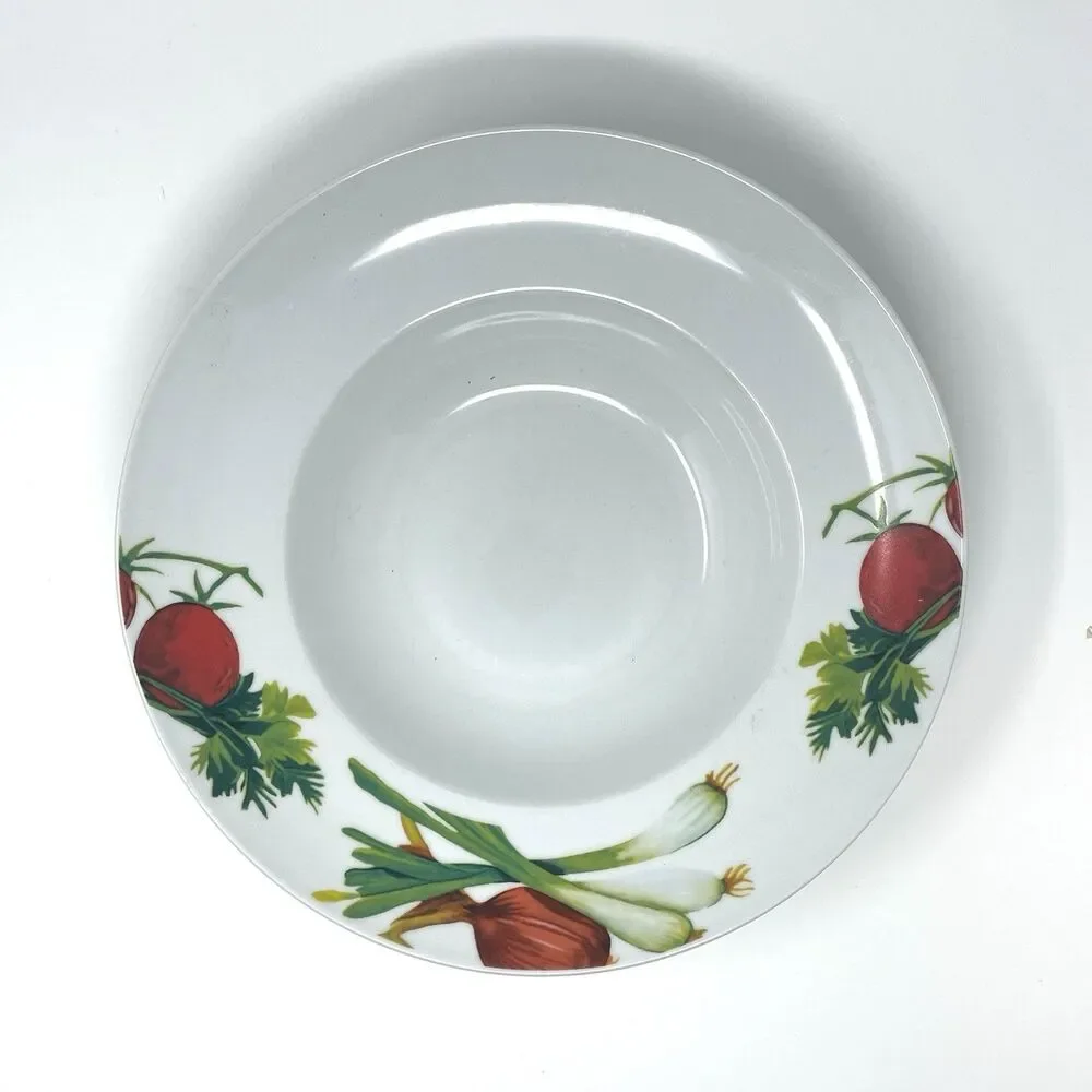 Gibson Meritage Wide Rim Serving‎ Bowl Olive Pattern 12